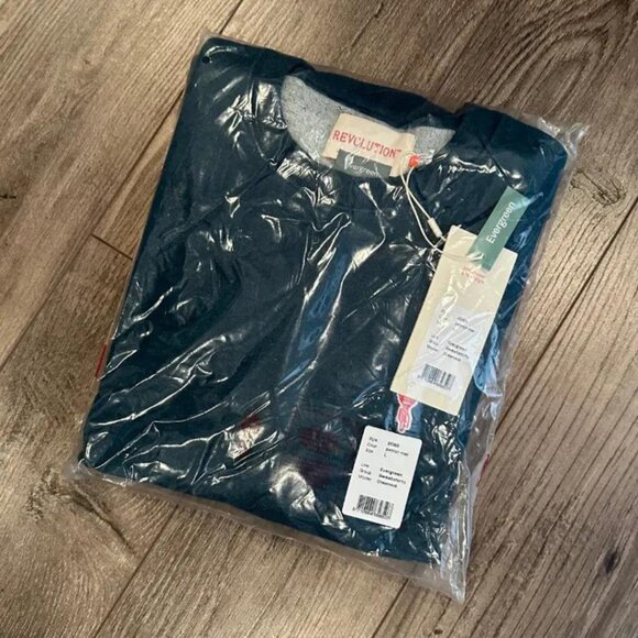 BNWT Revolution of 1995 - Men's Evergreen Petrol Blue Crewneck Sweatshirt - Picture 5 of 5